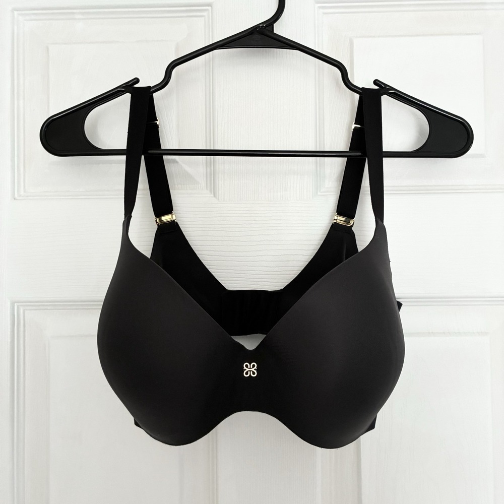 Honeylove Cloud Embrace Cloudwire Comfortable T Shirt Black Bra Womens 36DD 36E